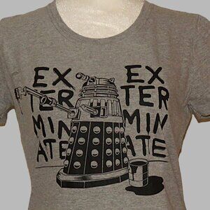 Fruit of the Loom Women's Docter Who Dalek Exterminate T-Shirt S (C266)